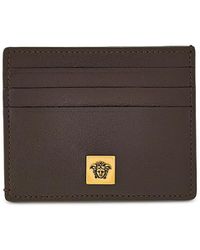 Versace - Flat Leather Card Case - Lyst