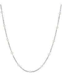 David Yurman - Sterling Silver Cable Collectibles Bead & Chain Necklace With Cultured Freshwater Pearls - Lyst