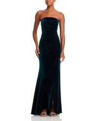 Aqua - Velvet Strapless Gown - Lyst