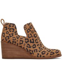 TOMS Suede Kala Wedge Bootie in Beige 