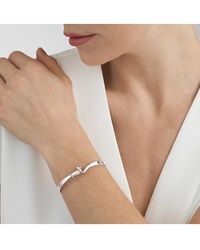 Georg Jensen - Sterling Torun Diamond Hook Bangle Bracelet - Lyst