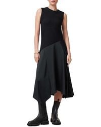 AllSaints - Pia Satin Midi Dress - Lyst