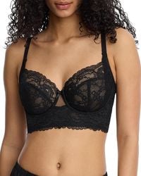 Skarlett Blue - Minx Longline Side Support Lace Bra - Lyst
