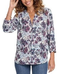 NYDJ - Pintuck Blouse - Lyst