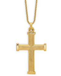 Mens Gold Cross Necklaces 14K for Men 
