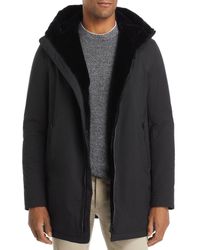 Herno Hooded Parka With Faux Fur Lining - Black