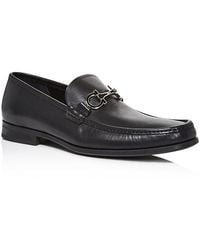 Ferragamo - Gancini Leather Loafers Black - Lyst