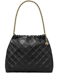 Tory Burch - Fleming Hobo Leather Bag - Lyst