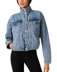 Steve Madden - Allyson Cotton Denim Stand Collar Jacket - Lyst