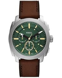 Fossil - Machine Chronograph Leather Watch, 44Mm - Lyst