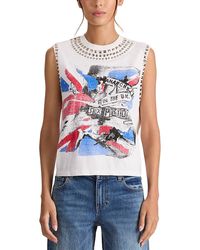 Alice + Olivia - Micah Embellished Muscle Tee - Lyst