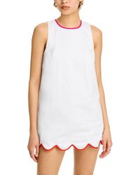 French Connection - Alexis Poplin Scallop Hem Dress - Lyst