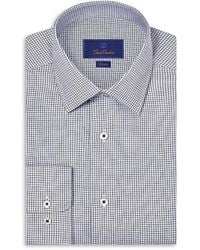David Donahue - Slim Fit Printed Stretch Twill Dress Shirt - Lyst