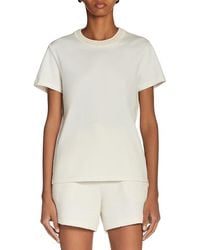 Moncler - Crocheted Neck Tee - Lyst