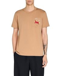 Sandro - Embroidered Horse Cotton Tee - Lyst
