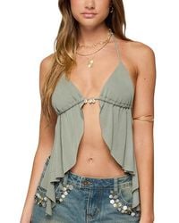 Edikted - Safi Backless Split Front Halter Top - Lyst