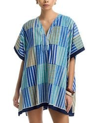 Echo - Stripe Illusion Caftan Swim Cover-Up - Lyst
