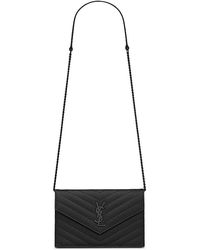Saint Laurent - Cassandre Envelope Chain Wallet - Lyst