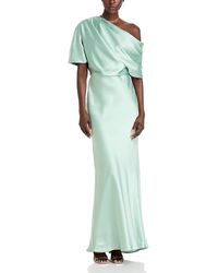 Amsale - Draped Satin One Shoulder Dress - Lyst