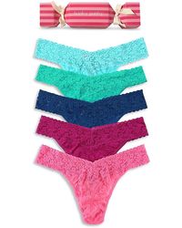 Hanky Panky - Signature Lace Original Rise Thong, Pack Of 5 - Lyst