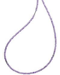 Lagos Sterling Silver Caviar Icon Amethyst Five Station Strand Necklace - Purple