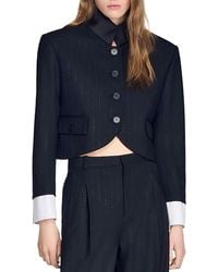 Sandro - Stand Collar Short Jacket - Lyst