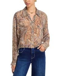 L'Agence - Cosette Crop Shirt - Lyst