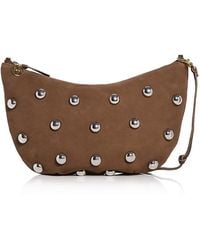 Clare V. - Lune Studded Suede Shoulder Bag - Lyst