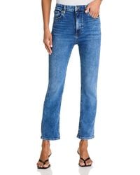 FRAME - The Pencil High Rise Crop Jeans - Lyst