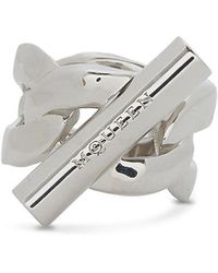 McQueen - Alexander Cross Bar Ring - Lyst