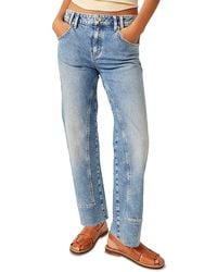 Free People - We The Free Risk Taker High Rise Straight Jeans - Lyst