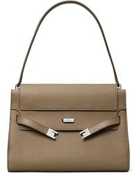 Tory Burch - Lee Radziwill Pebble Leather Large Shoulder Bag - Lyst