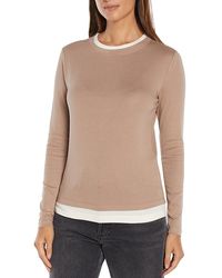 Three Dots - Veronica Layered Long Sleeve Tee - Lyst