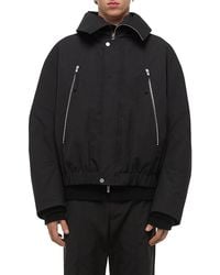 Helmut Lang - Relaxed Fit Hooded Bomber Jacket - Lyst