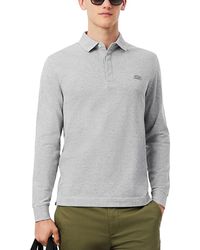 Lacoste - Long Sleeve Ribbed Collar Polo Shirt - Lyst