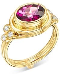 Temple St. Clair - 18K Classic Tourmaline & Diamond Bezel Ring - Lyst