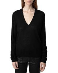 Zadig & Voltaire - Rivy Cashmere V-Neck Sweater - Lyst