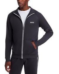 BOSS - Authentic Logo Zipper Jacket - Lyst
