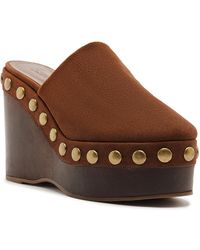 SCHUTZ SHOES - Sierra Studs Suede Platform Pumps - Lyst