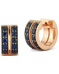 WALTERS FAITH - 18K Rose Sapphire Classic Double Row Huggie Earrings - Lyst