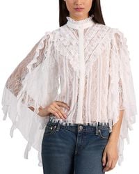 Alice + Olivia - Rheba Mock Neck Top - Lyst