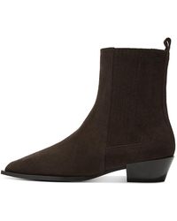 Aeyde - Belinda Pointed Toe Stretch Block Heel Ankle Boots - Lyst