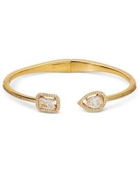 Nadri - Radiant Cubic Zirconia Halo Cuff Bracelet - Lyst
