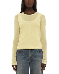 Helmut Lang - Mesh Layered Tee - Lyst