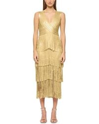 slim fit dress slacks Idol Metallic Bandage Mini Dress in Bronze | Jaded London