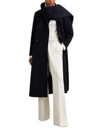 Reiss - Wool Blend Long Scarf Blindseam Coat - Lyst