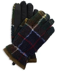 Barbour - Field Tartan Fleece Gloves - Lyst