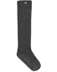 Ganni - Wool Yak Mix High Socks - Lyst