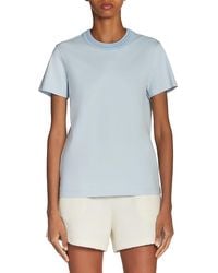 Moncler - Crocheted Neck Tee - Lyst