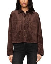 Z Supply - All Day Cropped Faux Suede Jacket - Lyst